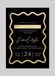 Personalizowane ZAPROSZENIA NA WIECZ�R KAWALERSKI