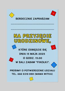 Personalizowane zaproszenia na urodziny ch�opca zaproszenia na urodziny dla dzieci