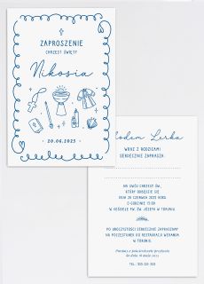 Personalizowane zaproszenie NA CHRZEST dla ch�opca zaproszenie na chrzest personalizowane