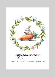 Personalizowane zaproszenia na Wielkanoc KR�LIK