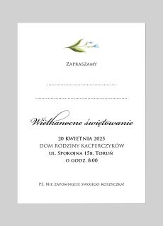 Personalizowane zaproszenia na Wielkanoc KR�LIK