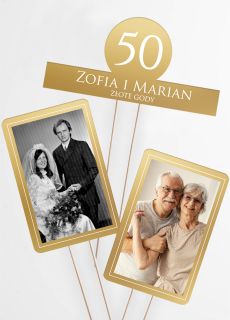 Personalizowany topper 50 ROCZNICA �LUBU topper 50 rocznica �lubu personalizowany topper na tort