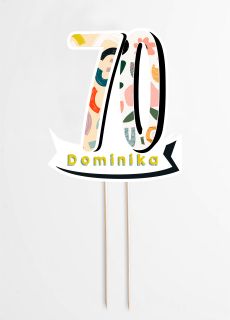 Personalizowany topper na 70 URODZINY topper 70 urodziny topper na tort personalizowany