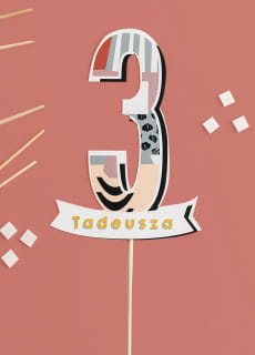 Personalizowany topper na tort 3 LATKA