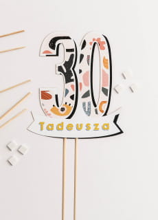 Personalizowany topper na tort 30 urodziny 