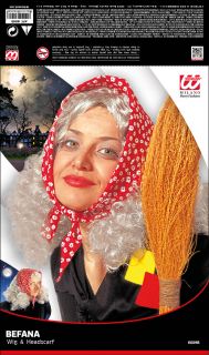 Peruka siwa z chust� BABA JAGA