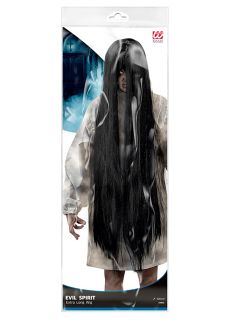 D�uga czarna peruka HALLOWEENOWA 100cm peruka na halloween d�uga peruka czarna peruka peruka damska