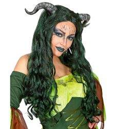Peruka z rogami na Halloween