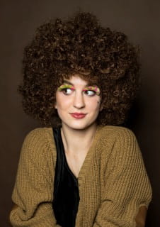 Peruka AFRO brzowa