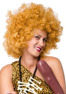 Peruka AFRO jasnobr�zowa afro peruka kr�tka br�zowa peruka retro peruka imprezowa peruka karnawa�owa