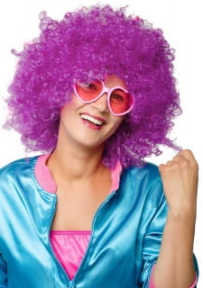 Peruka AFRO fioletowa fioletowa peruka afro peruka retro peruka imprezowa peruka karnawa�owa