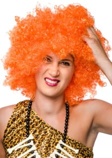 Peruka AFRO pomara�czowa peruka afro dla klauna peruka imprezowa peruka karnawa�owa peruka na imprez�