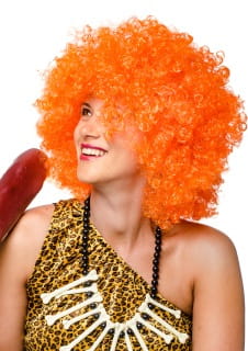 Peruka AFRO pomara�czowa peruka afro dla klauna peruka imprezowa peruka karnawa�owa peruka na imprez�