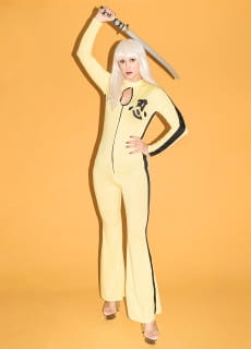 Peruka blond d�uga z grzywk� AGNES blond peruka peruka na karnawa� peruka na Halloween