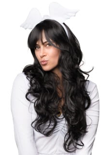 Peruka czarna damska ANABELL peruka damska d�uga peruka na bal karnawa�owy peruka na Halloween