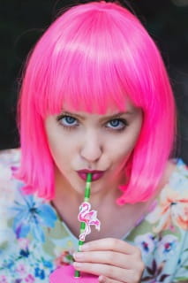R�owa peruka z grzywk� ELISE fever