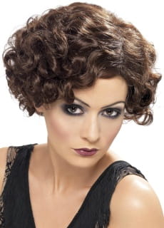 Peruka lata 20. FLAPPER br�zowa