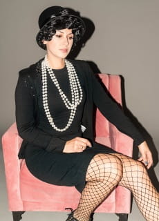Peruka lata 20. FLAPPER czarna