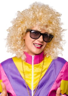 Peruka blond AFRO loki peruka blond loki peruka afro peruka imprezowa peruka karnawa�owa na imprez�