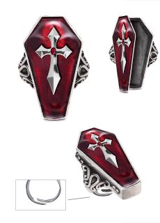 Halloweenowy pier�cionek TRUMNA pier�cionek na halloween bi�uteria na halloween bi�uteria halloween