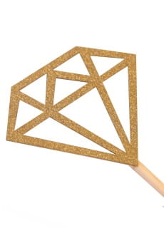 Zoty topper na tort DIAMENT