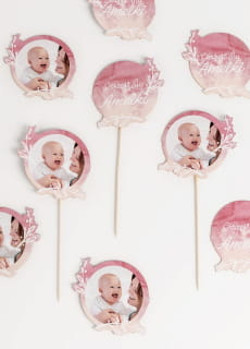Personalizowane pikery NA CHRZEST dla dziewczynki