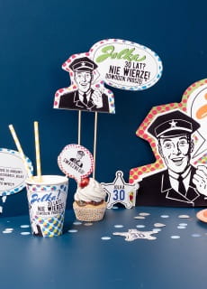 Pikery na babeczki POLICJA (12szt.)