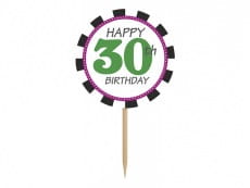 Pikery do przeksek HAPPY BIRTHDAY 30 (6szt.)