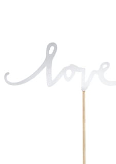Pikery LOVE srebrne (6szt.)