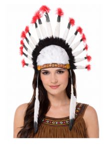 Pi�ropusz INDIA�SKI czarno-bia�y opaska india�ska gad�ety karnawa�owe akcesoria karnawa�owe