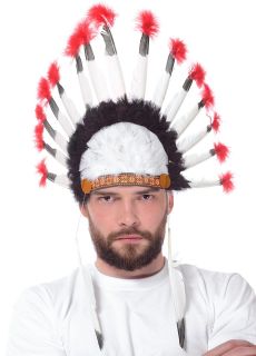 Pi�ropusz INDIA�SKI czarno-bia�y opaska india�ska gad�ety karnawa�owe akcesoria karnawa�owe