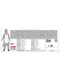 Str�j ZEBRA pluszowy kombinezon - XXL