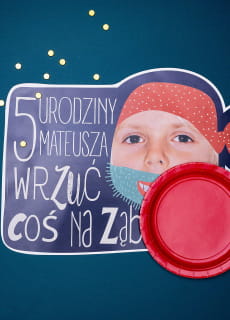 Podk�adki personalizowane ozdoba na PIRACKIE URODZINY (6szt.)