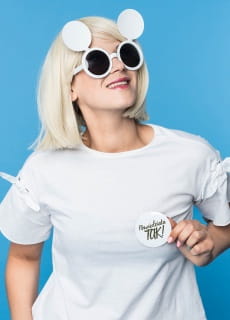 Przypinka na wiecz�r panie�ski POWIEDZIA�A TAK z�ota