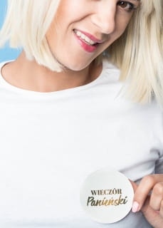 Przypinka WIECZ�R PANIE�SKI z�ota 7,5 cm 