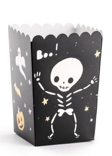 Pude�ka na popcorn BOO! mix (6szt.) akcesoria na halloween akcesoria halloweenowe pude�ka do popcornu