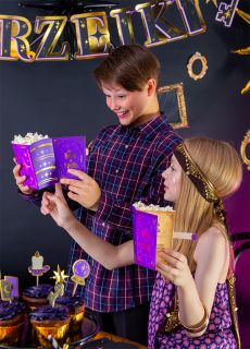 Andrzejkowe pude�ka na popcorn THE BOOK OF SPELLS 3szt. pude�ka na przek�ski dekoracje na andrzejki
