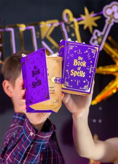 Andrzejkowe pude�ka na popcorn THE BOOK OF SPELLS 3szt. pude�ka na przek�ski dekoracje na andrzejki