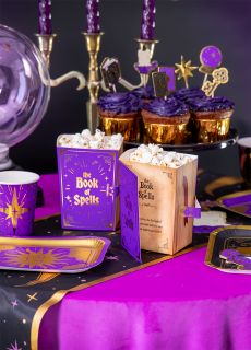 Andrzejkowe pude�ka na popcorn THE BOOK OF SPELLS 3szt. pude�ka na przek�ski dekoracje na andrzejki