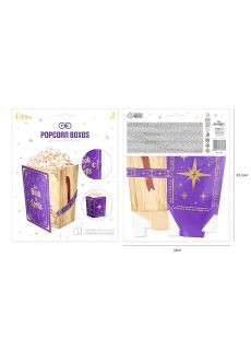 Andrzejkowe pude�ka na popcorn THE BOOK OF SPELLS 3szt. pude�ka na przek�ski dekoracje na andrzejki