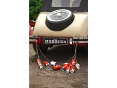 Puszki weselne RETRO dekoracja samochodu do �lubu (5szt.)