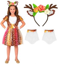 Dzieci�ce przebranie RENIFER sukienka - 104cm str�j renifera str�j renifera dla dziewczynki przebranie renifera