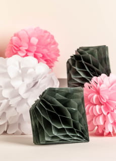 Rozeta z papieru BRYLANT szara 30cm