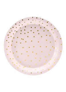 R�owe talerzyki w kropki 18cm (6szt.)