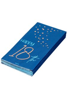 Serwetki 40 URODZINY ELEGANT BLUE (10 szt.)
