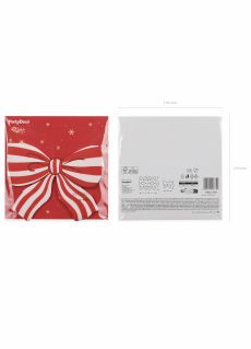 Serwetki �wi�teczne KOKARDKI 16x13 cm serwetki papierowe �wi�teczne dekoracje na st� �wi�teczne dekoracje sto�u