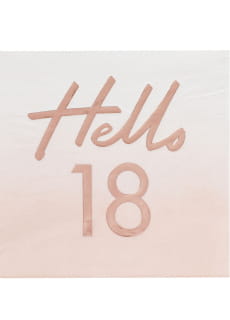 Serwetki na 18 urodziny HELLO (16szt.)