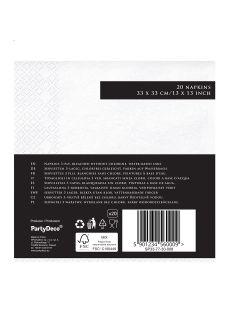 Serwetki na 30 URODZINY 33cm bia�e (20szt.)