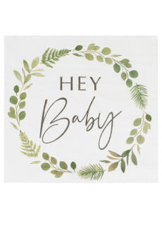 Serwetki na baby shower BOTANICAL (16szt.)