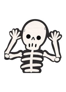 Halloweenowe serwetki szkielet SPOOKY FRIENDS 12 szt. serwetki halloweenowe dekoracje halloweenowe